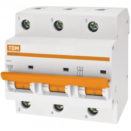TDM ELECTRIC SQ0207-0033 Авт. выкл. ВА47-100 3Р 100А 10кА х-ка D TDM